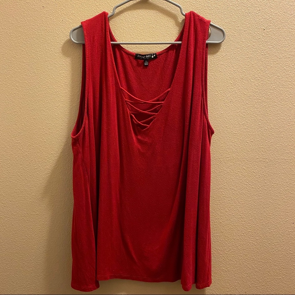 Living Doll 3X loose fit tank top